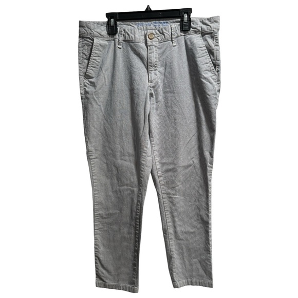 Khakis by Gap, Skinny Boyfriend,‎ Sz. 6R, Blue/White Striped EUC - Picture 1 of 7